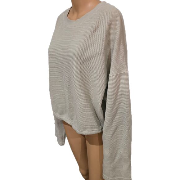 Fabletics Mint Green Crew Neck Anna Open Tie Back Pullover Sweater Medium - Picture 3 of 7